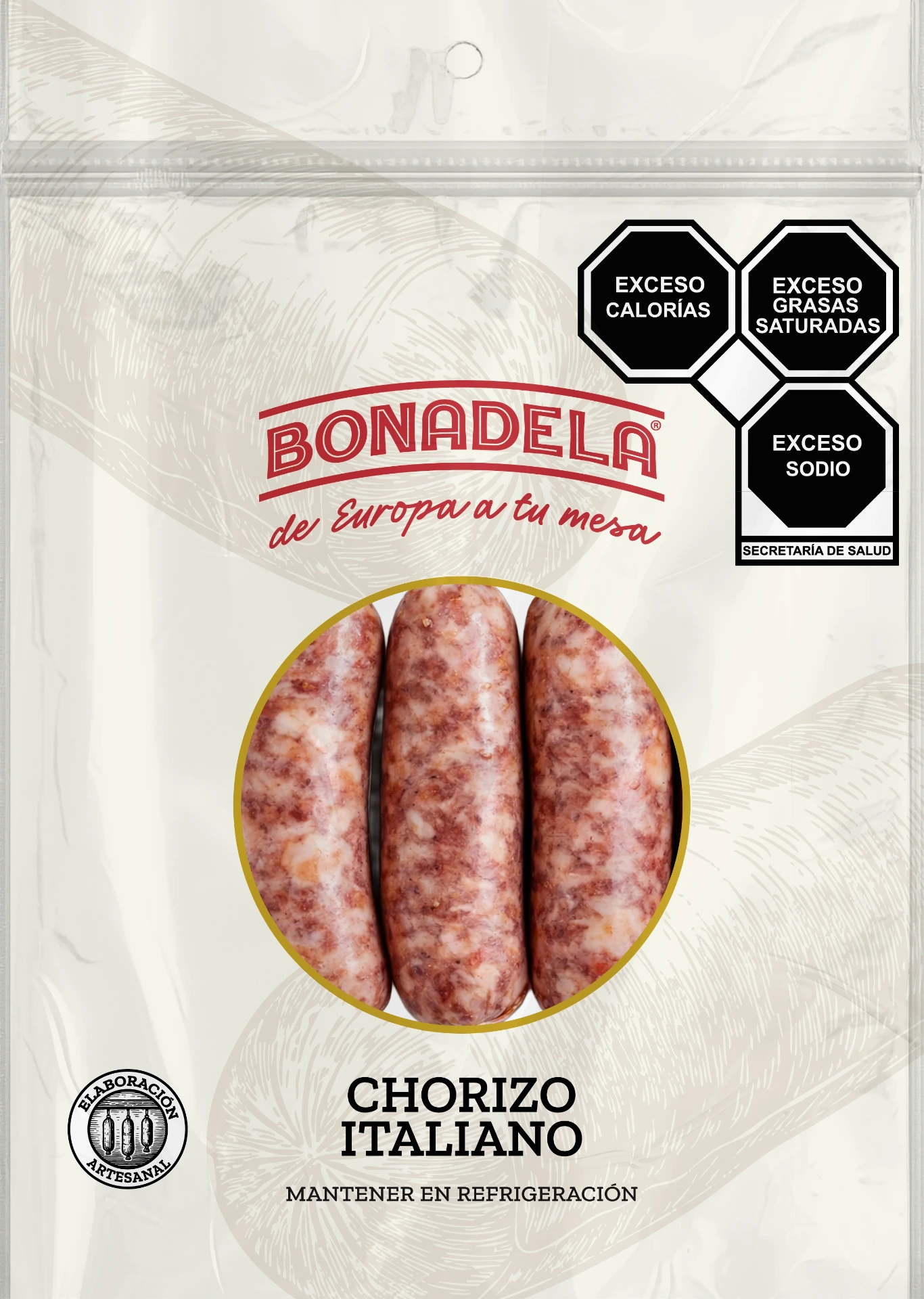 [PT-PACK-CHO-550] Chorizo Natural Italiano (550g)